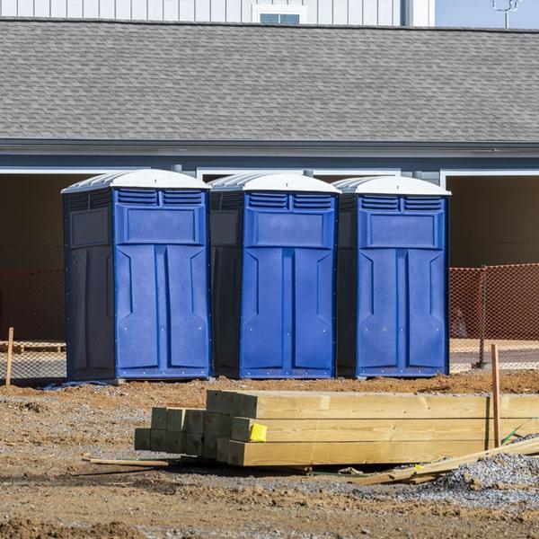 Heavy-duty construction site porta potty in Galveston, Texas